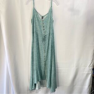 BROVAVE Boho Floral Midi Dress S New With Tags Cottagecore Button Front Sundress
